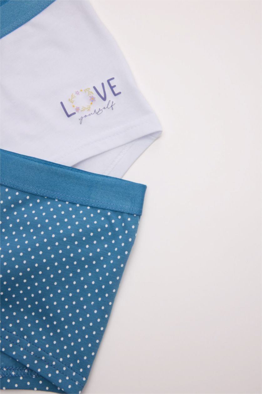 FILLES Blanc Lot De 2 Boxers Fille