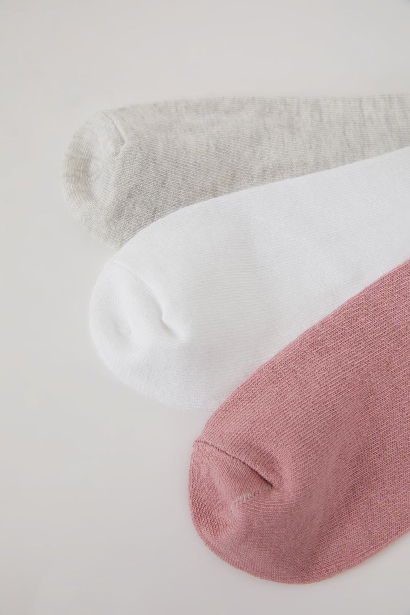 Kadın Karma Kadın Rahat Lastikli 3'lü Pamuklu Uzun Çorap