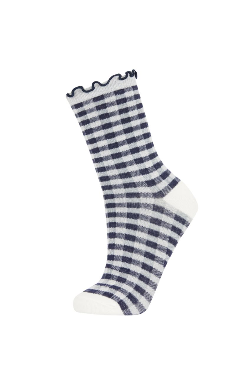 Kadın Karma Kadın 3'lü Pamuklu Uzun Çorap