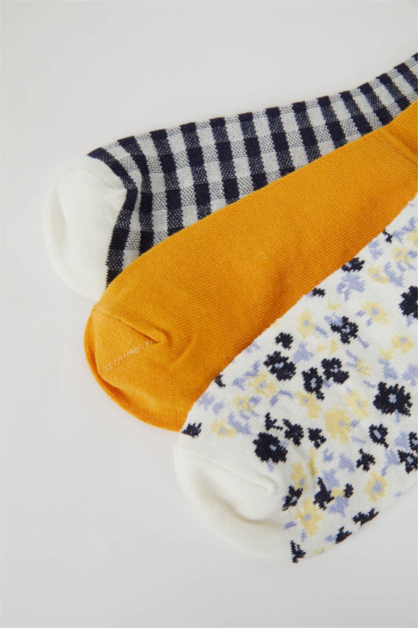 Kadın Karma Kadın 3'lü Pamuklu Uzun Çorap