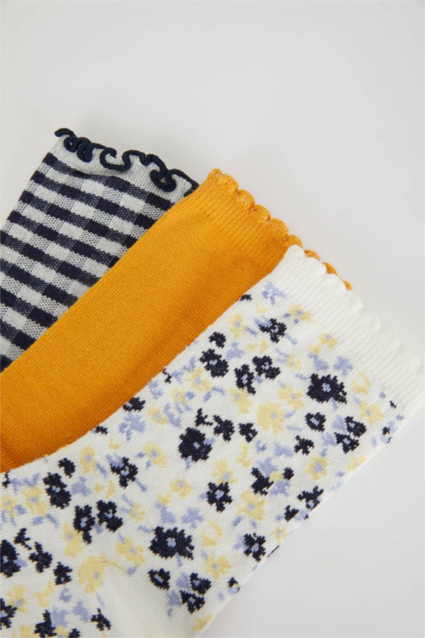 Kadın Karma Kadın 3'lü Pamuklu Uzun Çorap