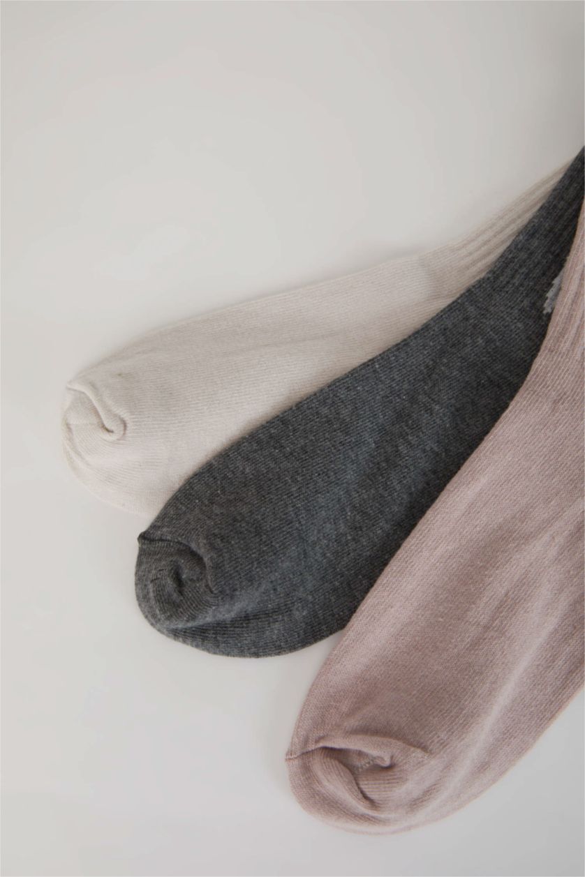 Kadın Karma Kadın 3'lü Pamuklu Uzun Çorap