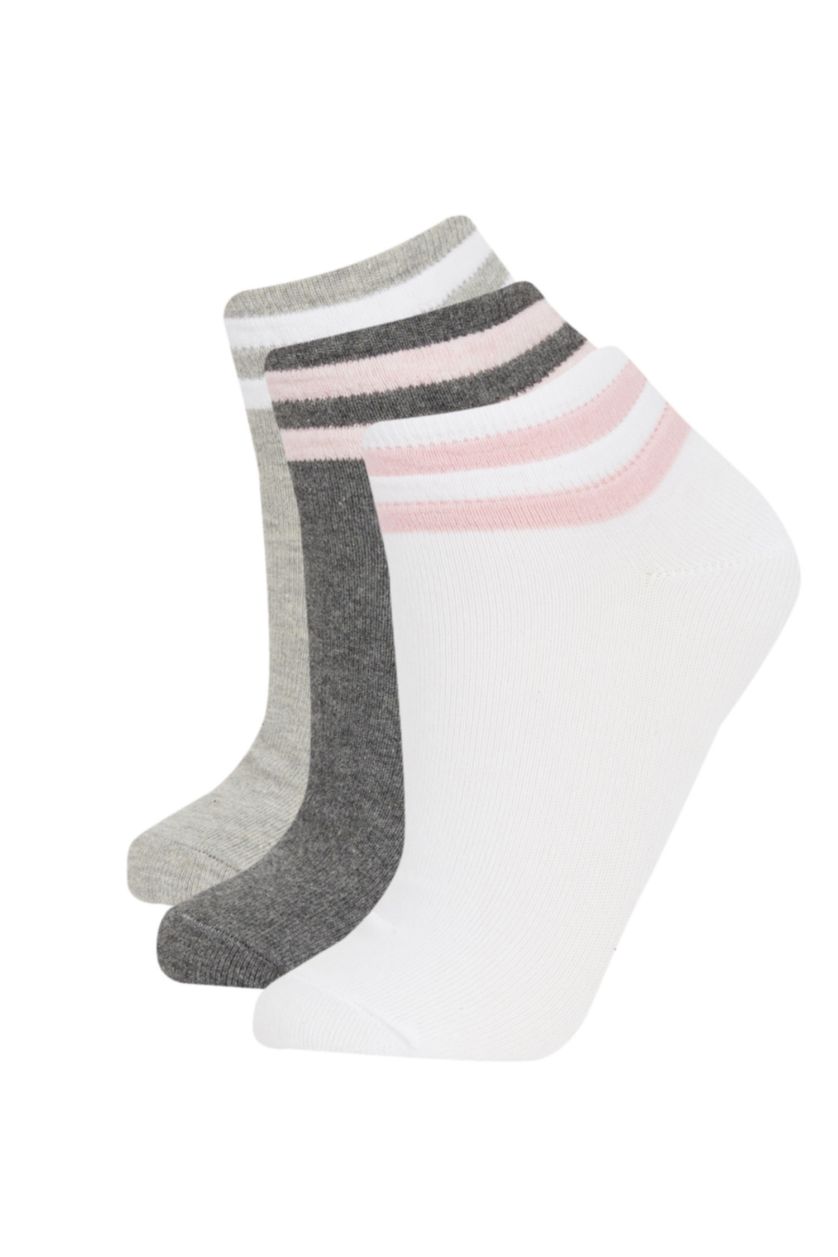 FEMME Rose Clair Chaussettes Coton Pour Femme - 3 Pièces
