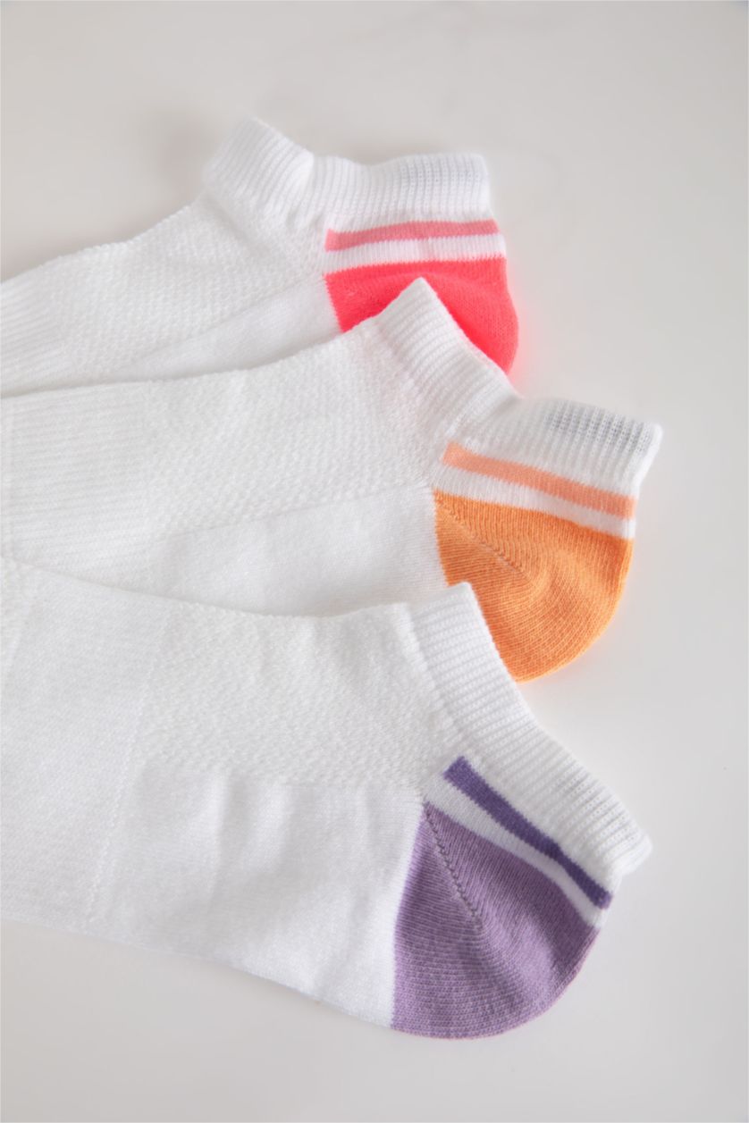 Kadın Karma Kadın 3'lü Pamuklu Patik Çorap