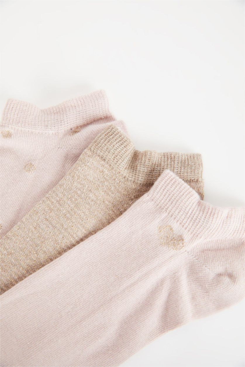 Kadın Karma Kadın 3'lü Pamuklu Patik Çorap