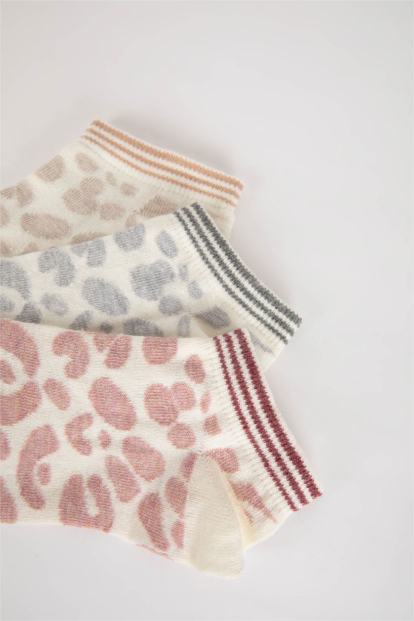 FEMME Karma Lot de 3 Chaussettes en coton imprimé léopard pour femme