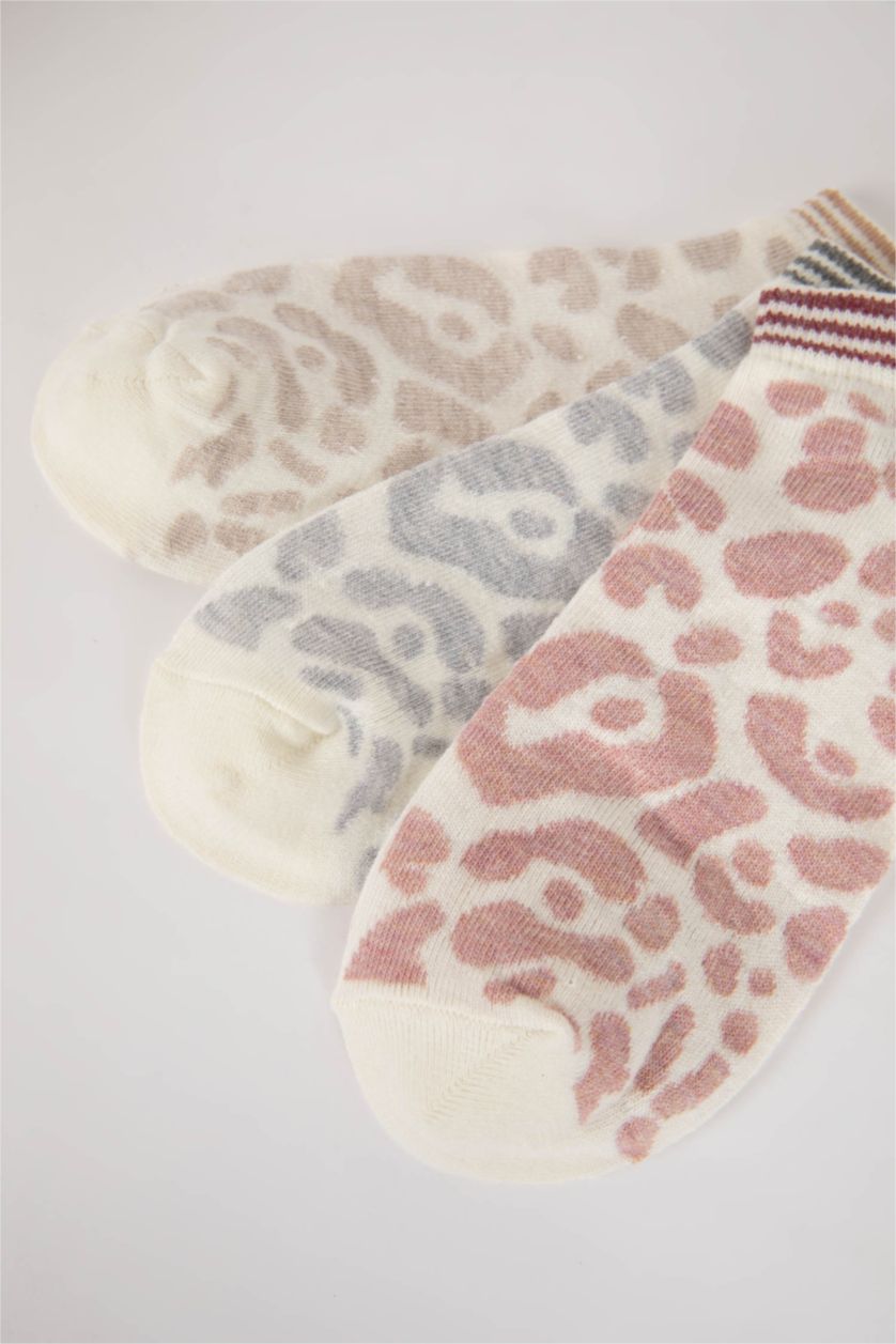 FEMME Karma Lot de 3 Chaussettes en coton imprimé léopard pour femme