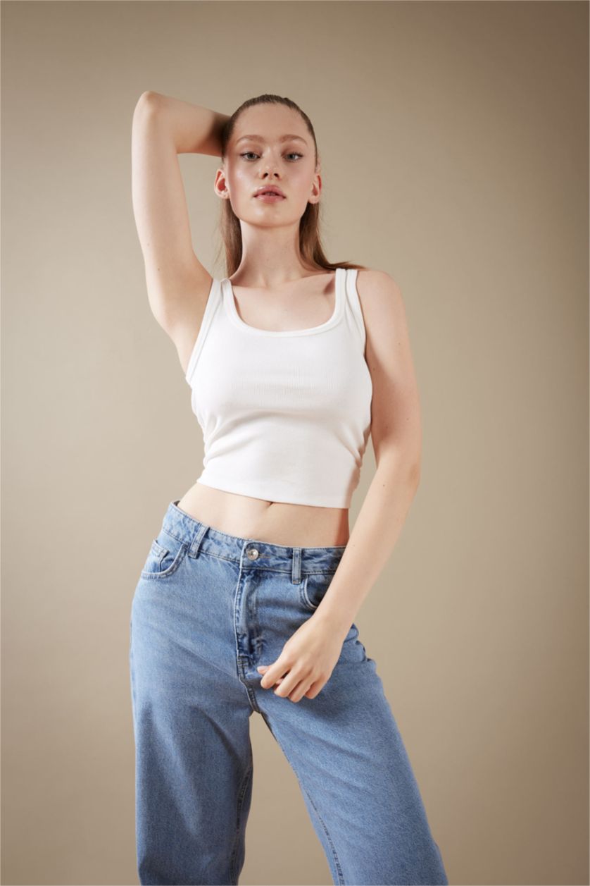 FEMME Blanc Coupe Slim