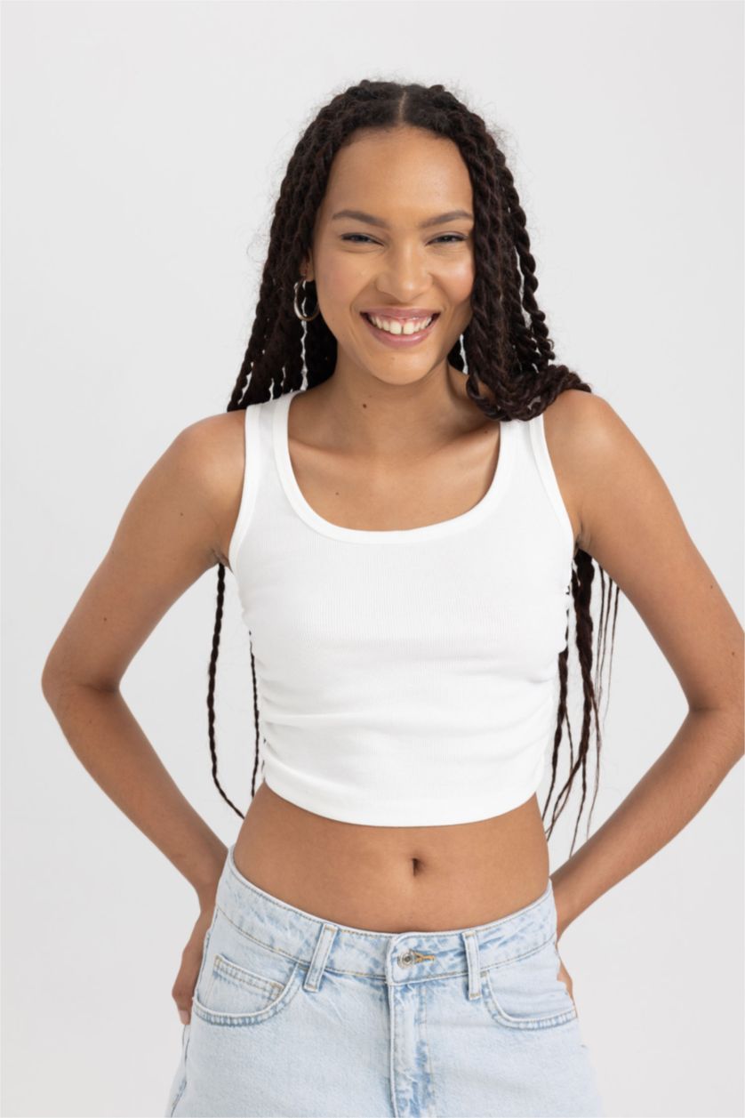 FEMME Blanc Coupe Slim