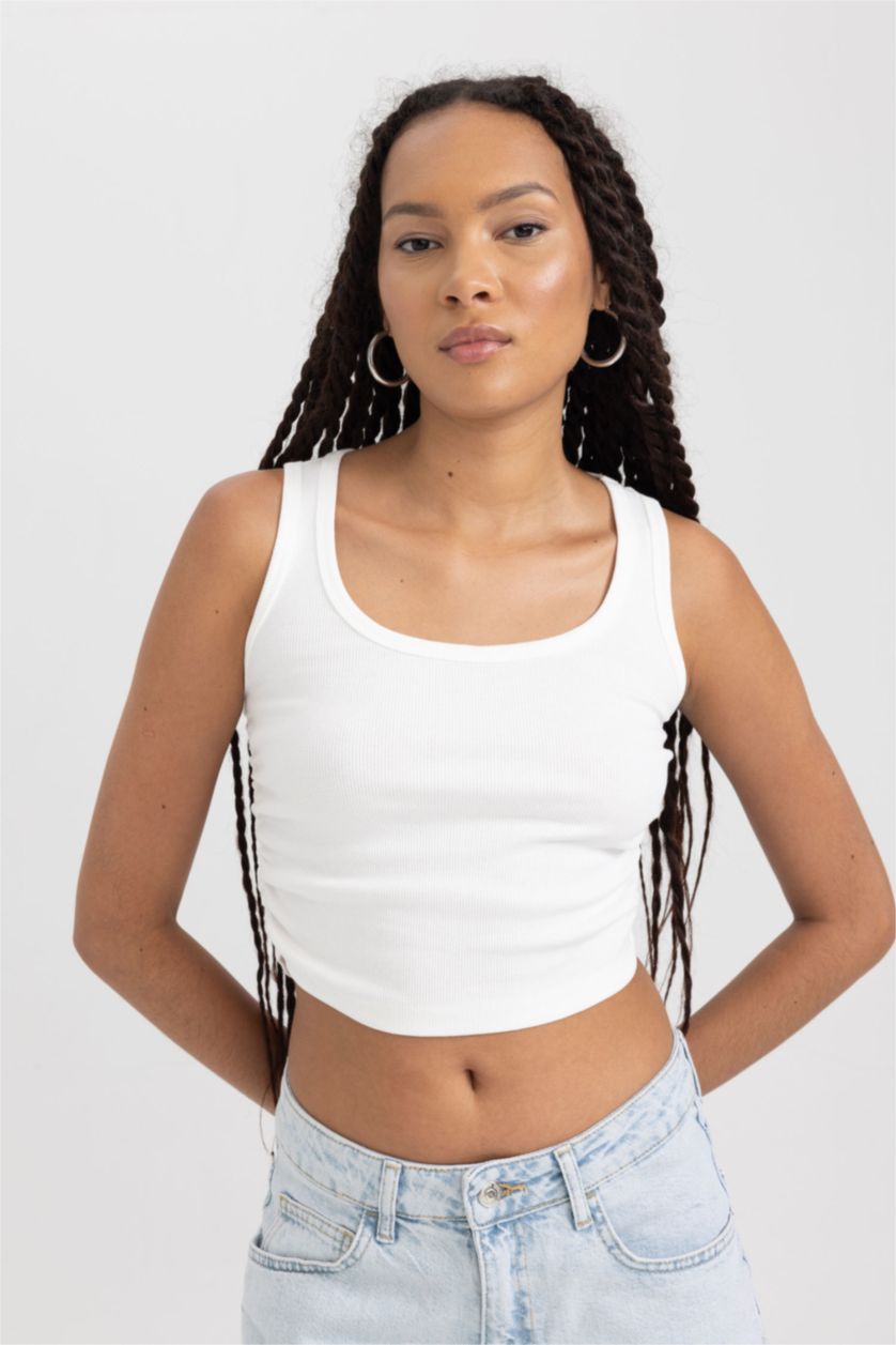 FEMME Blanc Coupe Slim
