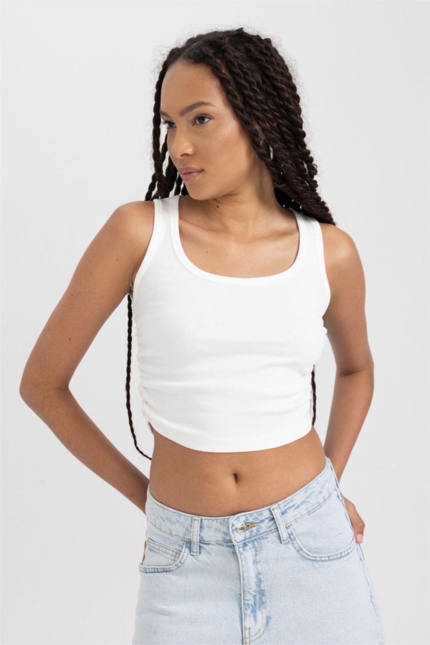 FEMME Blanc Coupe Slim