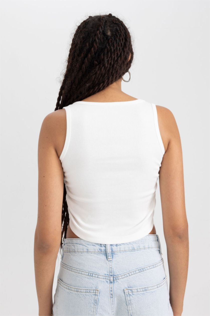 FEMME Blanc Coupe Slim