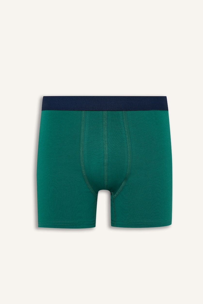 Erkek Bordo Regular Fit Baskılı 3'lü Boxer Seti