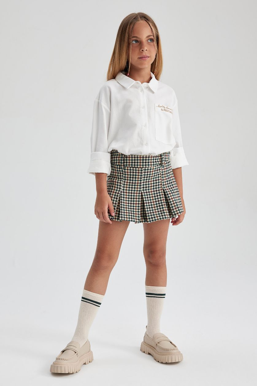 GIRLS & TEENS Light Green Girl Regular Fit Skirt