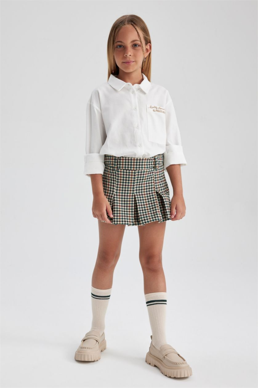 GIRLS & TEENS Light Green Girl Regular Fit Skirt