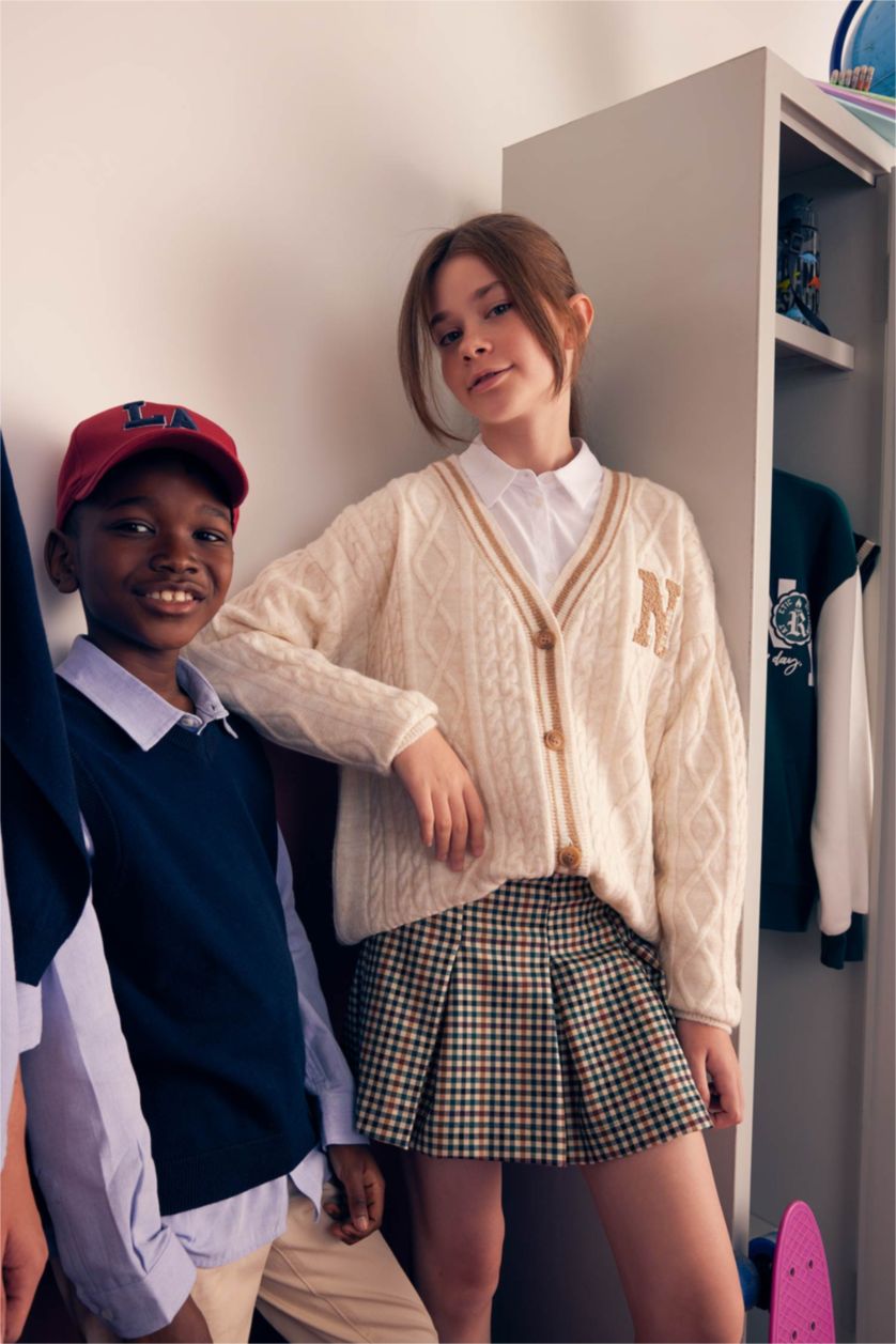 GIRLS & TEENS Light Green Girl Regular Fit Skirt