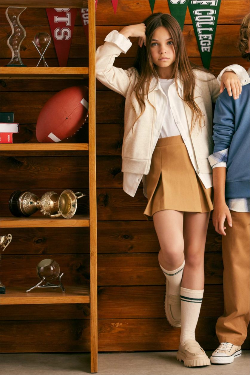 GIRLS & TEENS Beige Girl Regular Fit Skirt