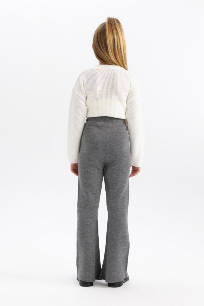 GIRLS & TEENS Anthracite Melange Flare Trousers