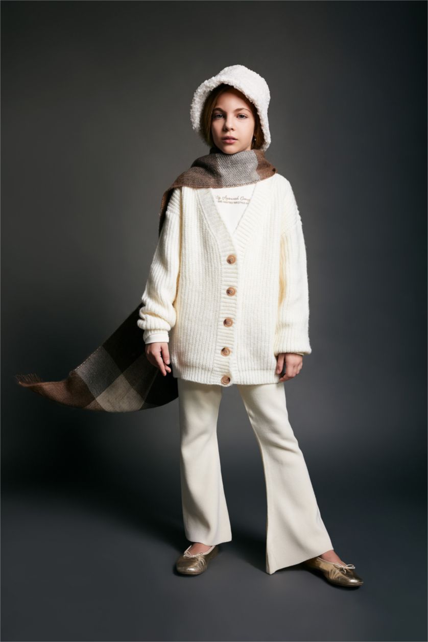 GIRLS & TEENS Ecru Flare Trousers