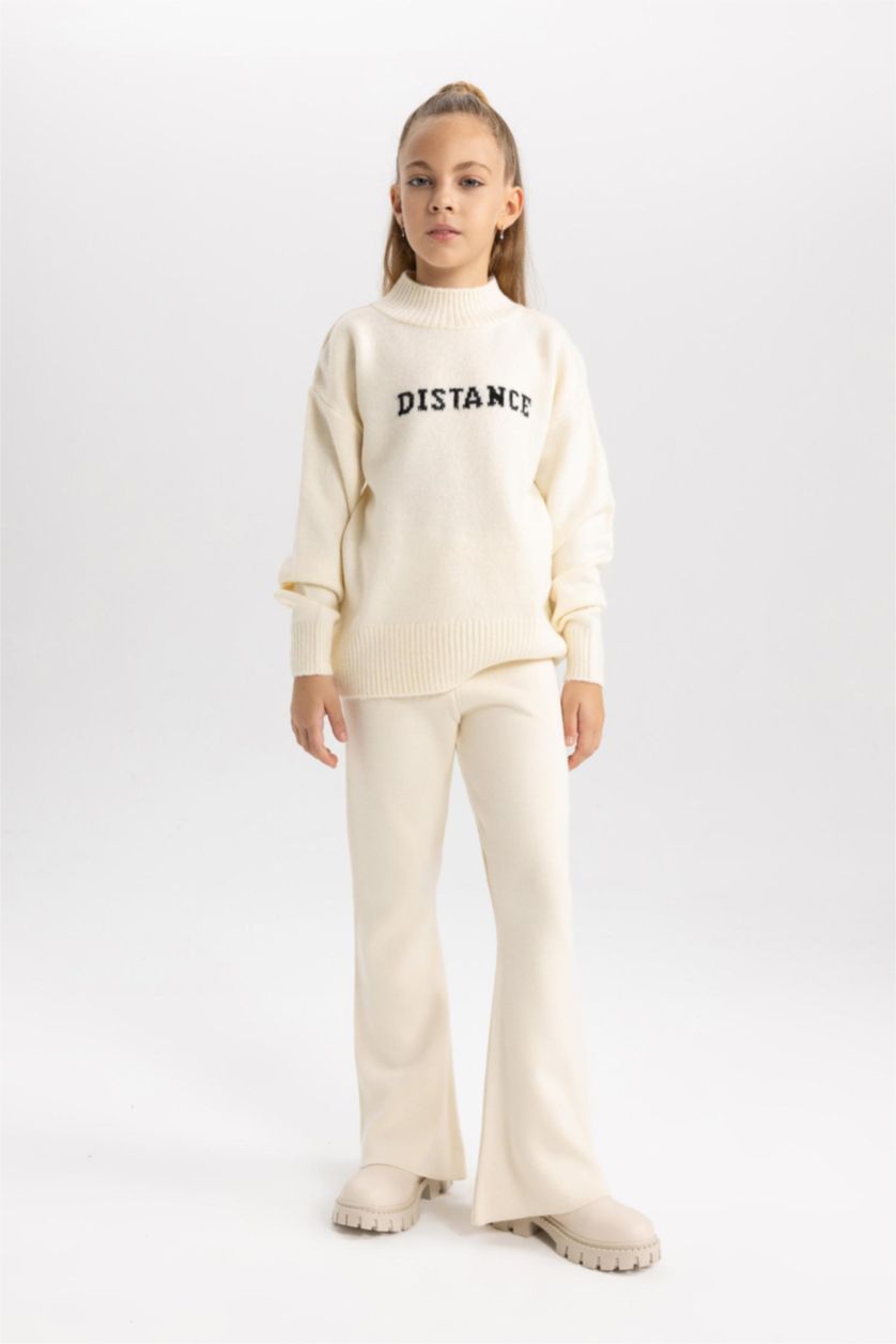 GIRLS & TEENS Ecru Flare Trousers