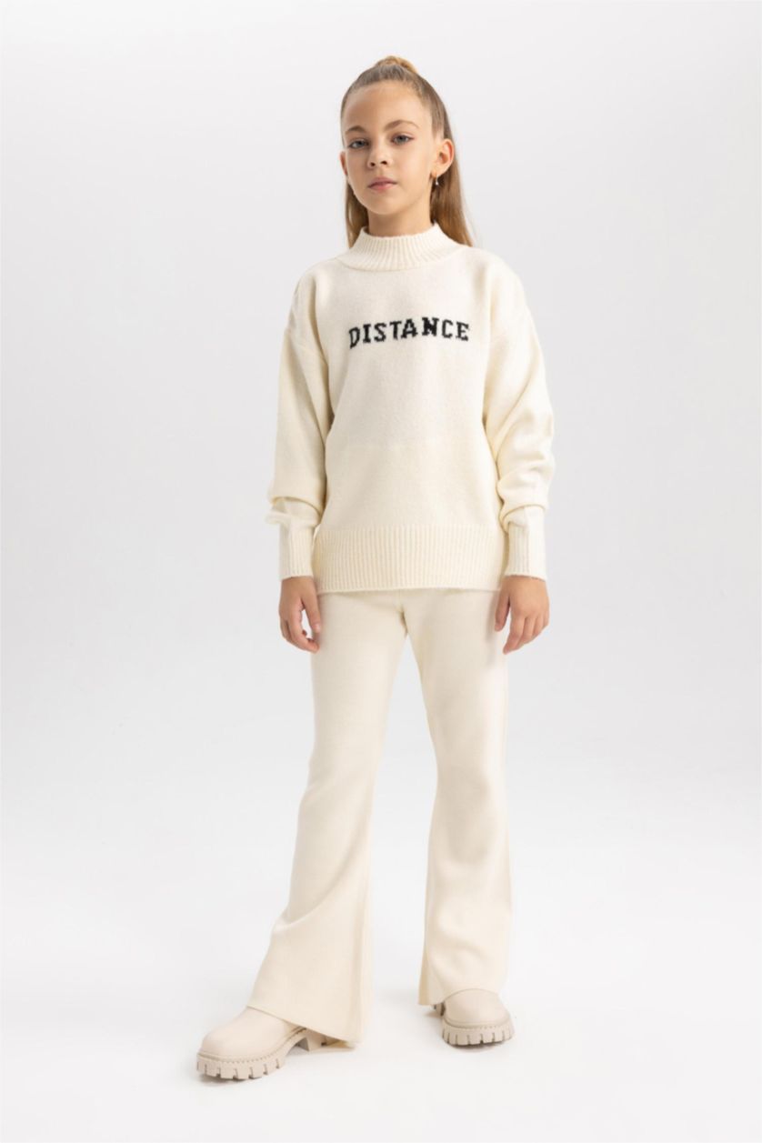 GIRLS & TEENS Ecru Flare Trousers