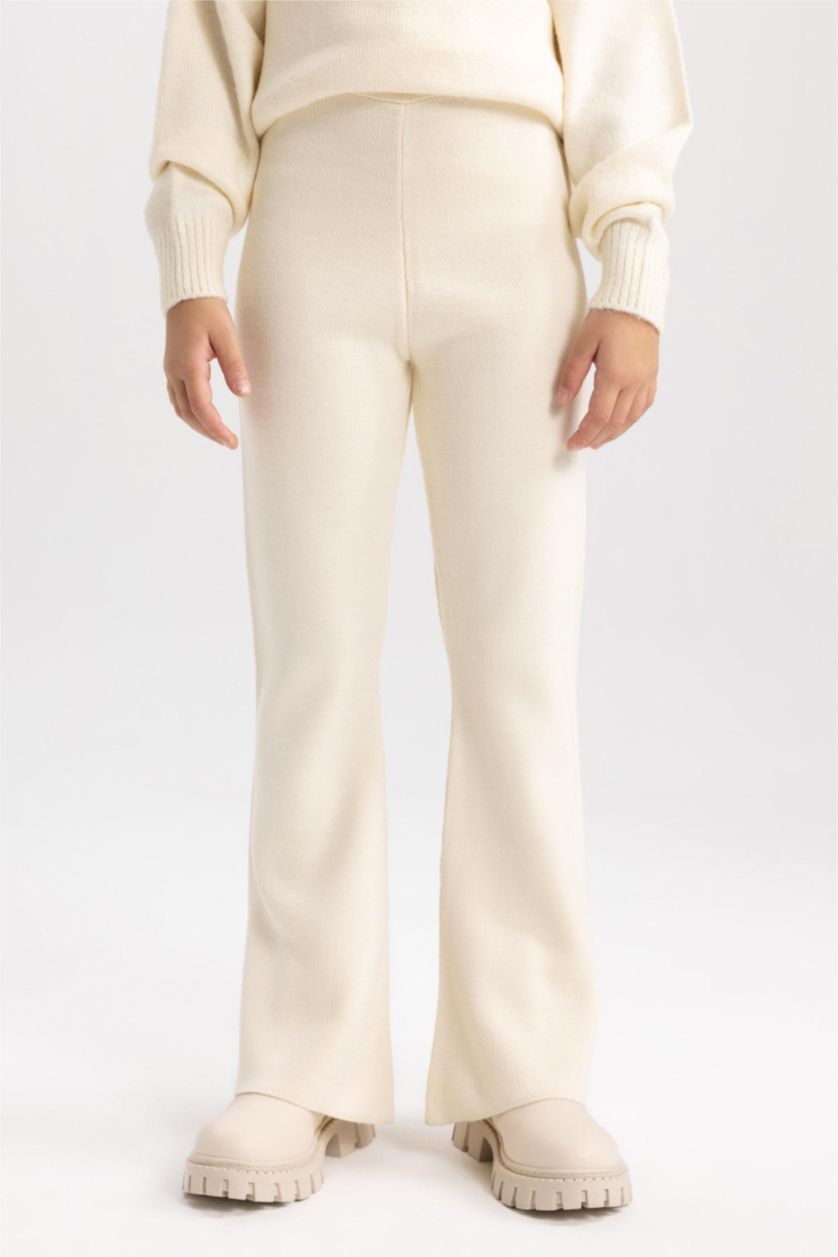 GIRLS & TEENS Ecru Flare Trousers