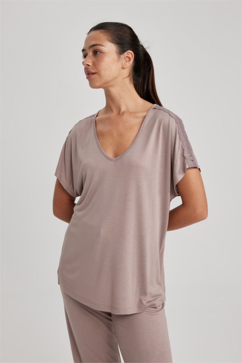 FEMME Beige Ensemble Coupe Régulière De Fall In Love - 2 Pièces