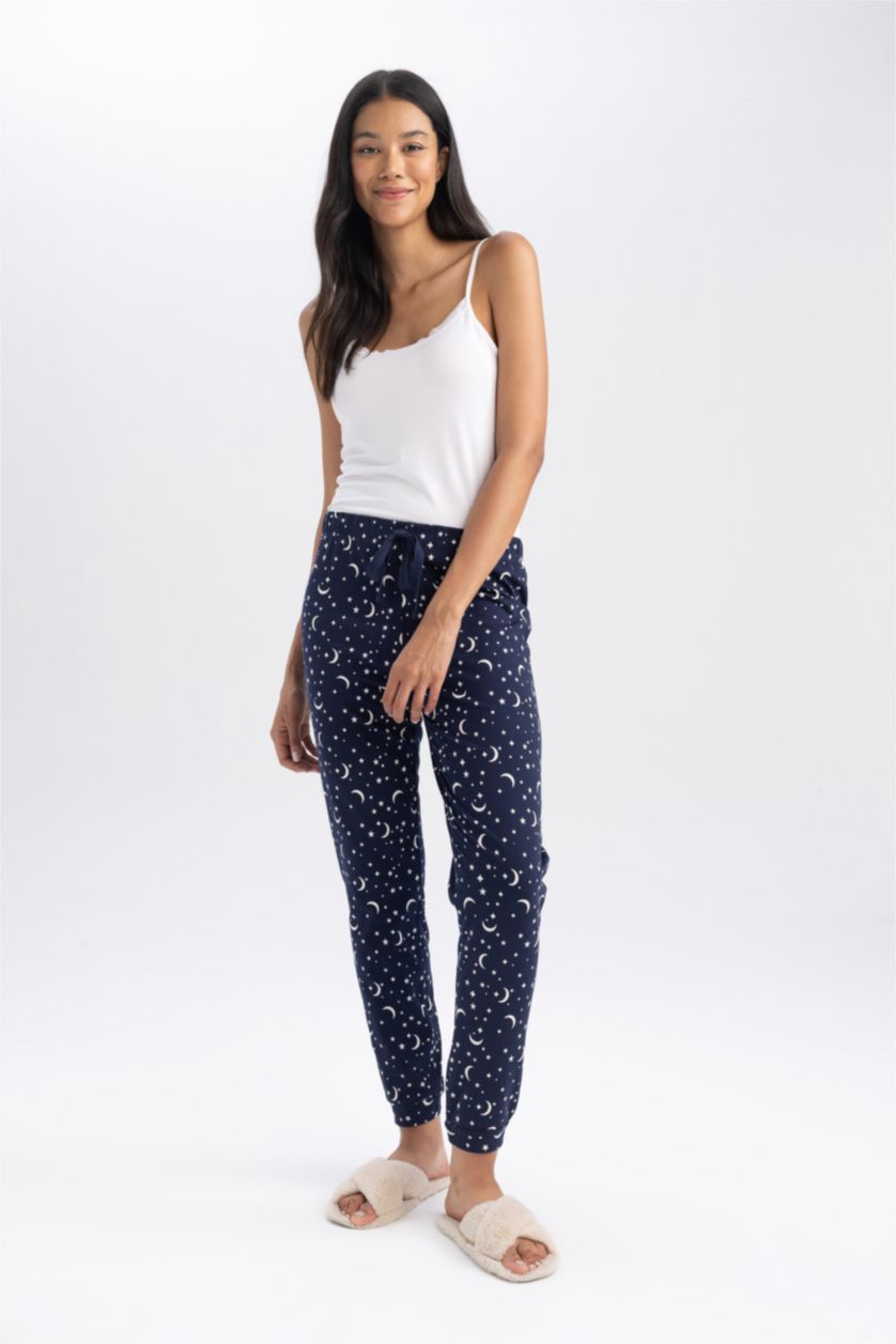 WOMAN NAVY Regular Fit Knitted Bottoms