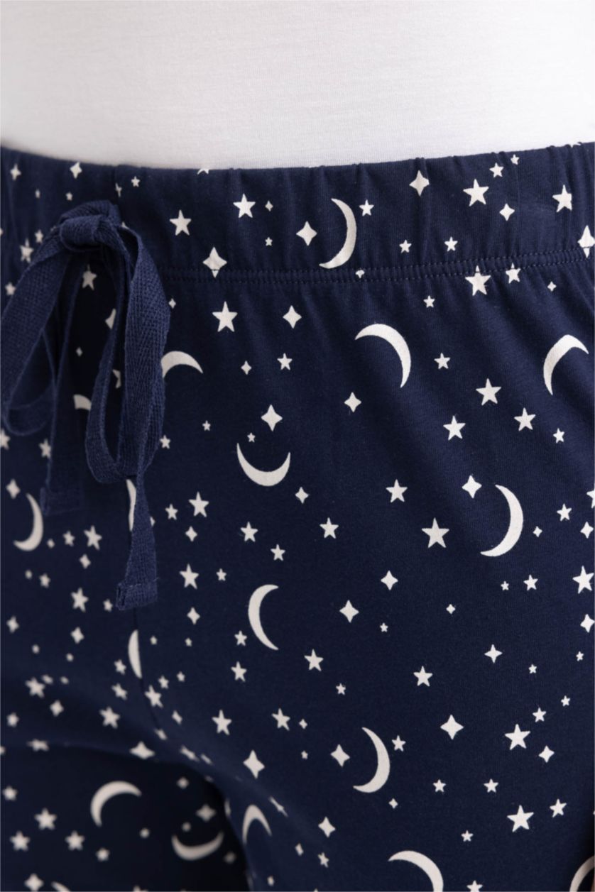 WOMAN NAVY Regular Fit Knitted Bottoms