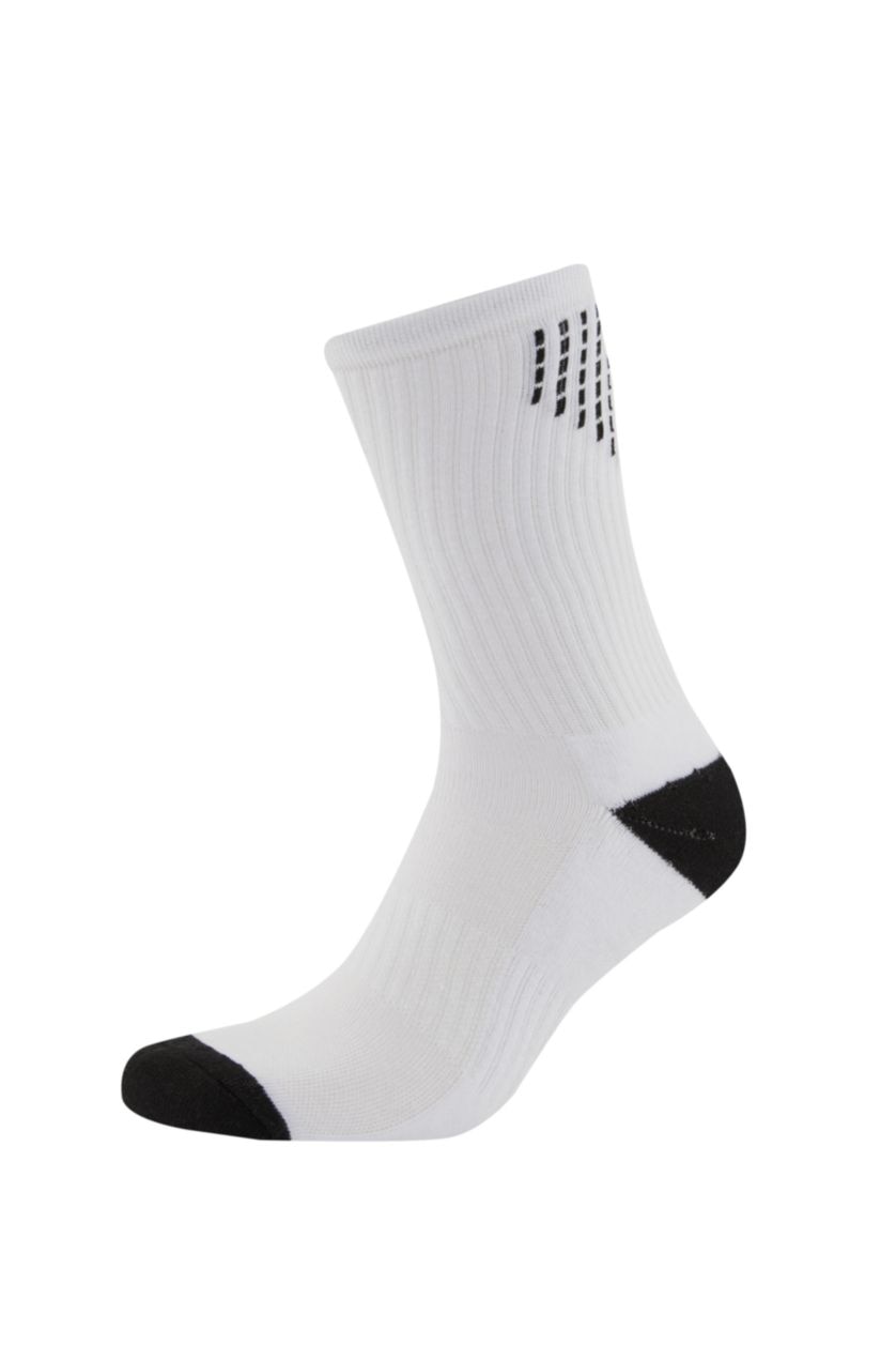 Erkek Beyaz Erkek 2'li Pamuklu Havlu Spor Çorap