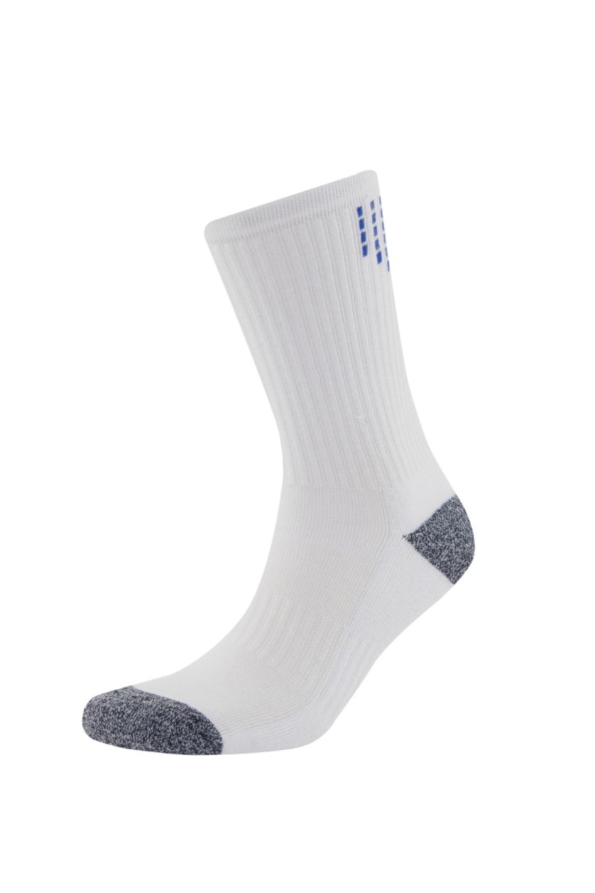 Erkek Beyaz Erkek 2'li Pamuklu Havlu Spor Çorap