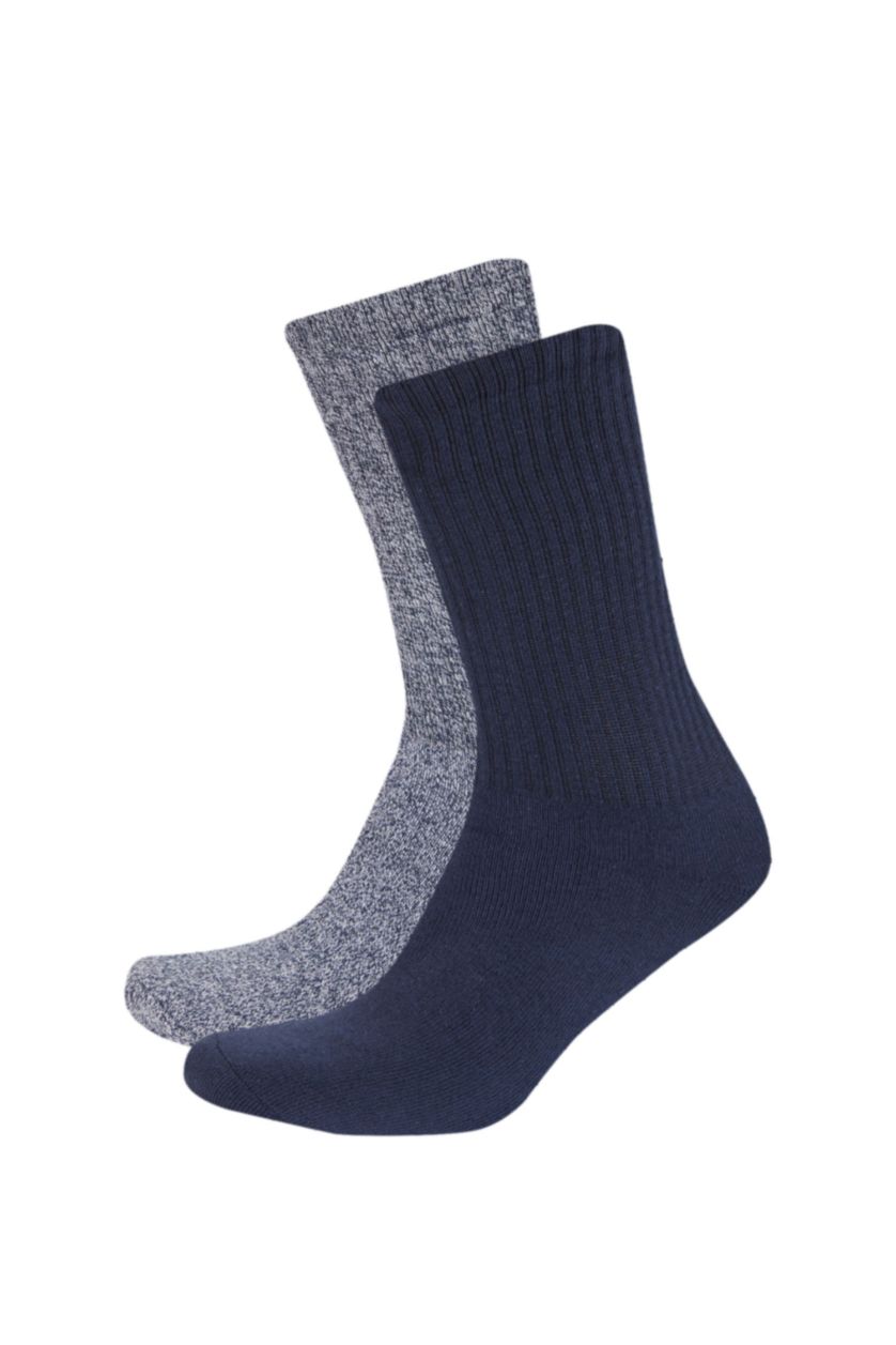 Erkek Lacivert 2'li Pamuklu Kışlık Çorap
