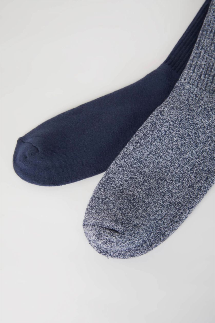 Erkek Lacivert 2'li Pamuklu Kışlık Çorap
