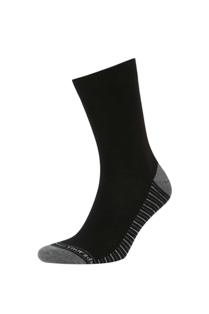 Erkek Siyah Erkek 5'li Pamuklu Uzun Çorap