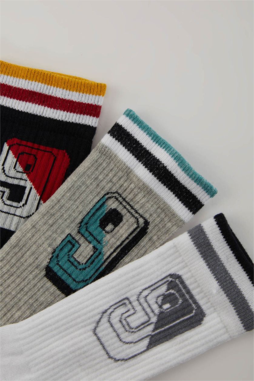 Erkek Karma Erkek 3'lü Pamuklu Uzun Çorap