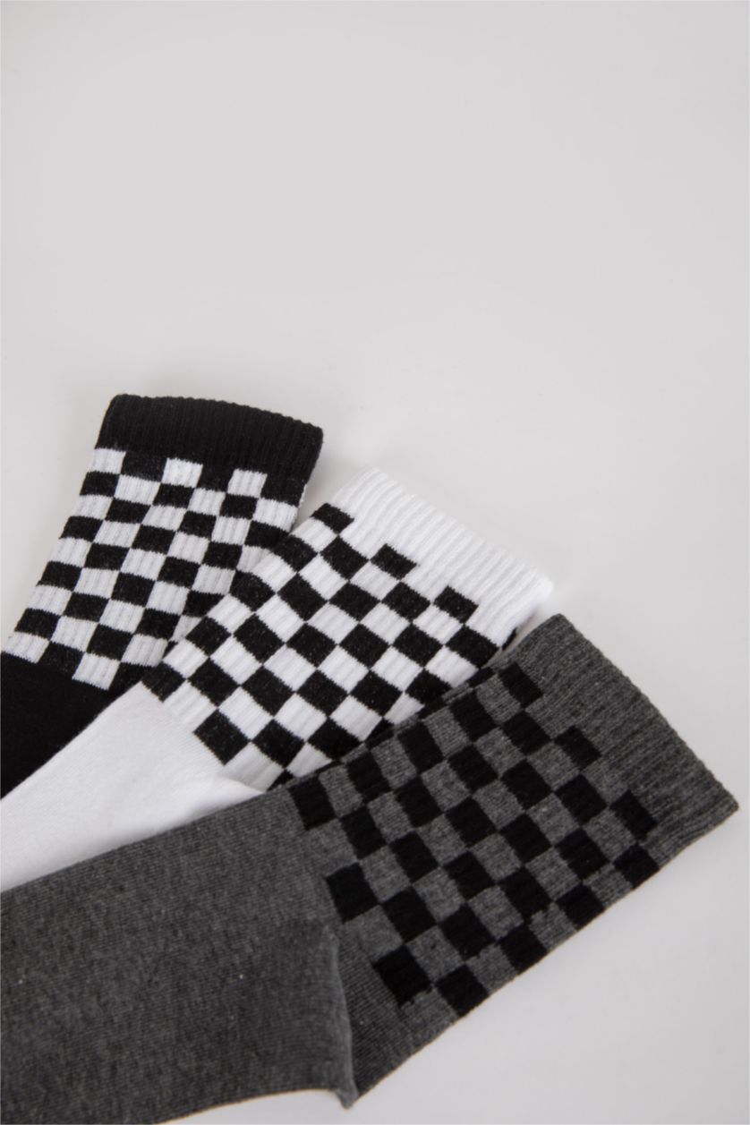 Erkek Karma Erkek 3'lü Pamuklu Soket Çorap