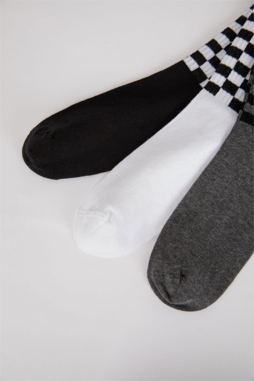 Erkek Karma Erkek 3'lü Pamuklu Soket Çorap