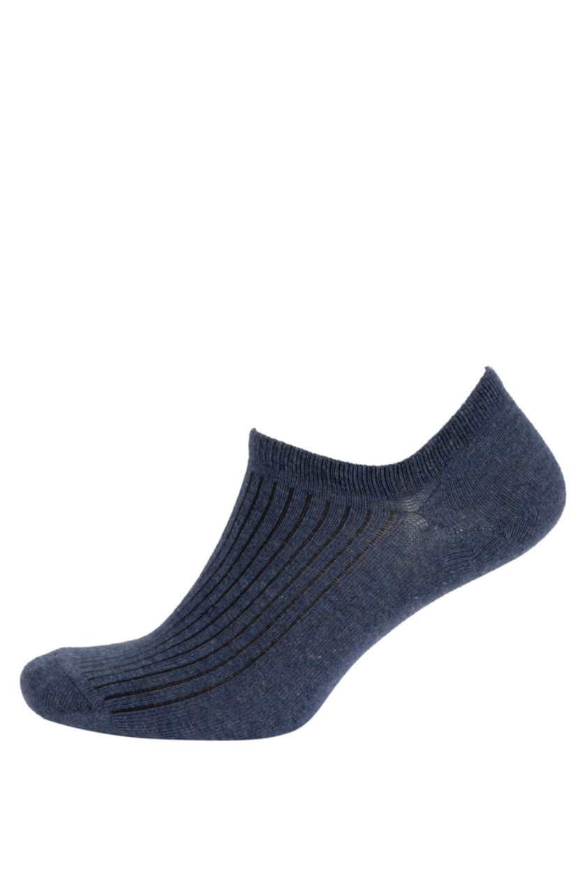 Erkek Lacivert Erkek 3'lü Pamuklu Sneaker Çorap