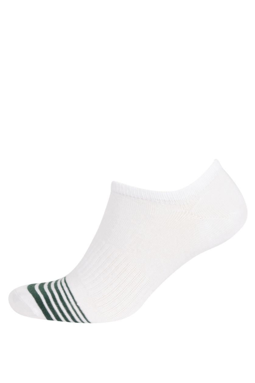 Erkek Beyaz Erkek 3'lü Pamuklu Kısa Spor Çorap