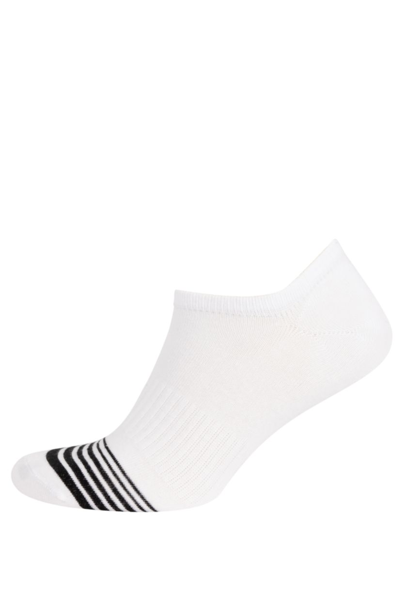 Erkek Beyaz Erkek 3'lü Pamuklu Kısa Spor Çorap