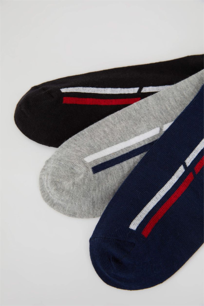 Erkek Karma Erkek 3'lü Pamuklu Patik Çorap