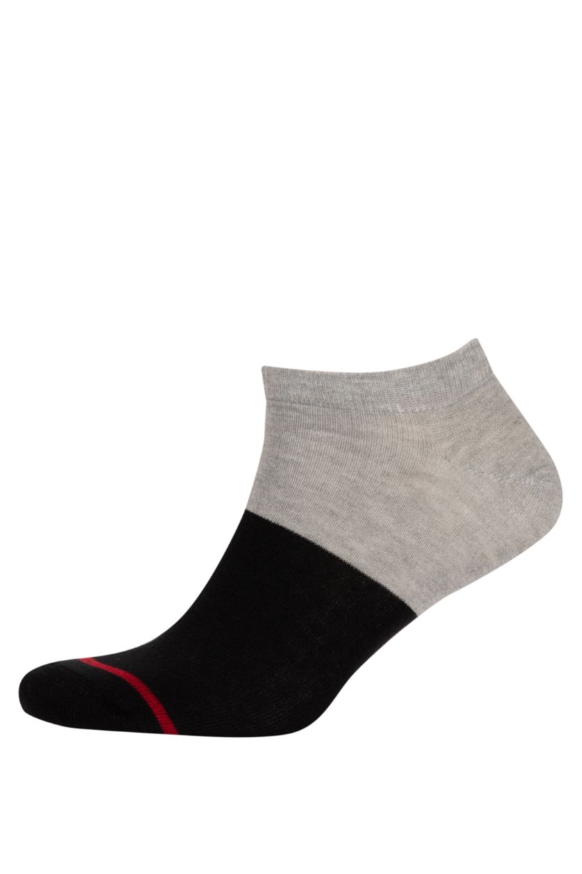 Erkek Siyah Erkek 3'lü Pamuklu Patik Çorap