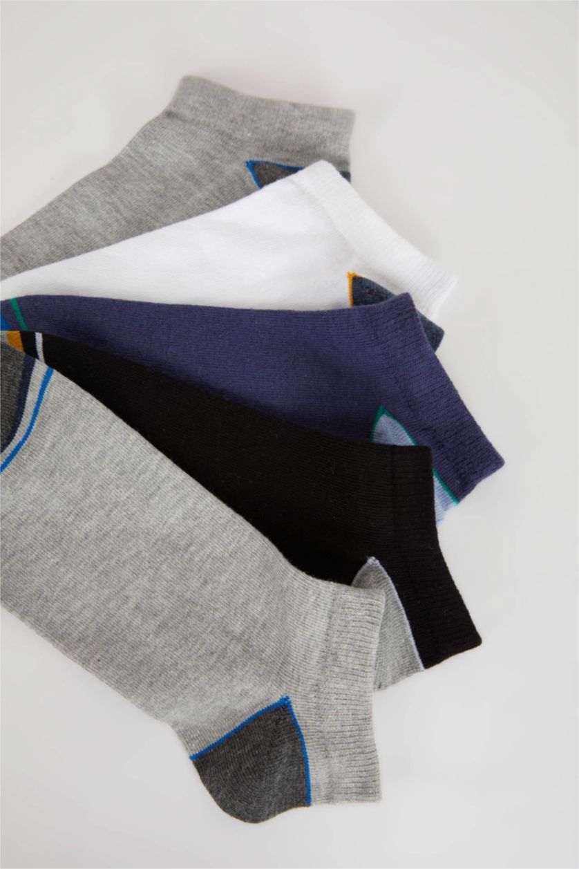 Erkek Karma Erkek 5'li Pamuklu Patik Çorap