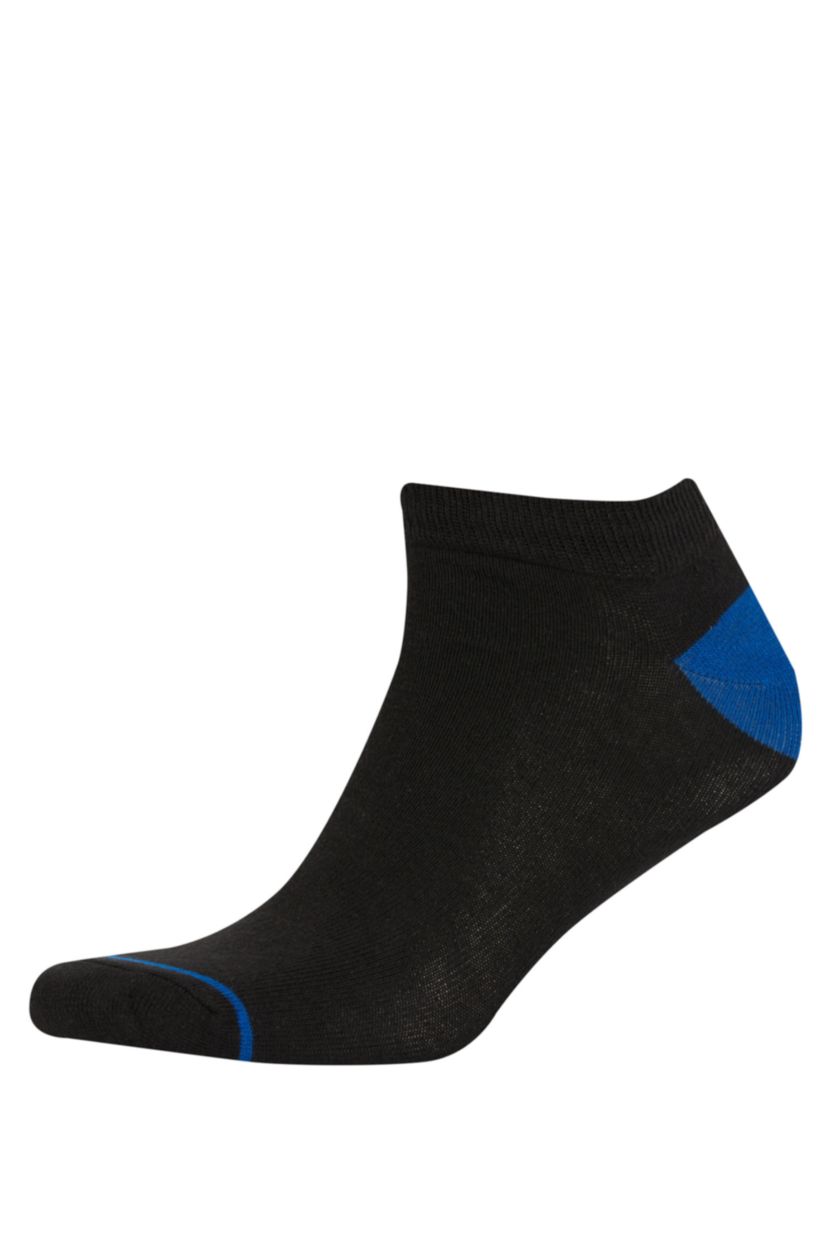 MAN Black 5 Piece Cotton Short Socks