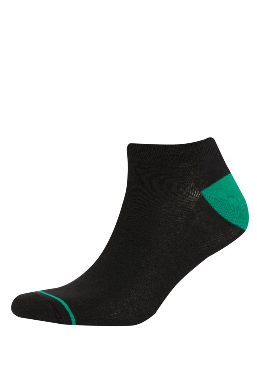 MAN Black 5 Piece Cotton Short Socks