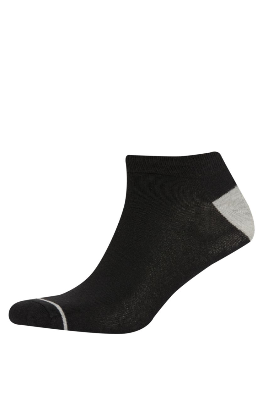 MAN Black 5 Piece Cotton Short Socks