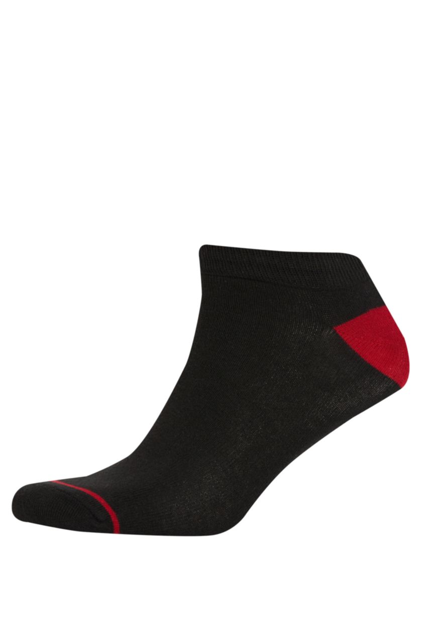 MAN Black 5 Piece Cotton Short Socks