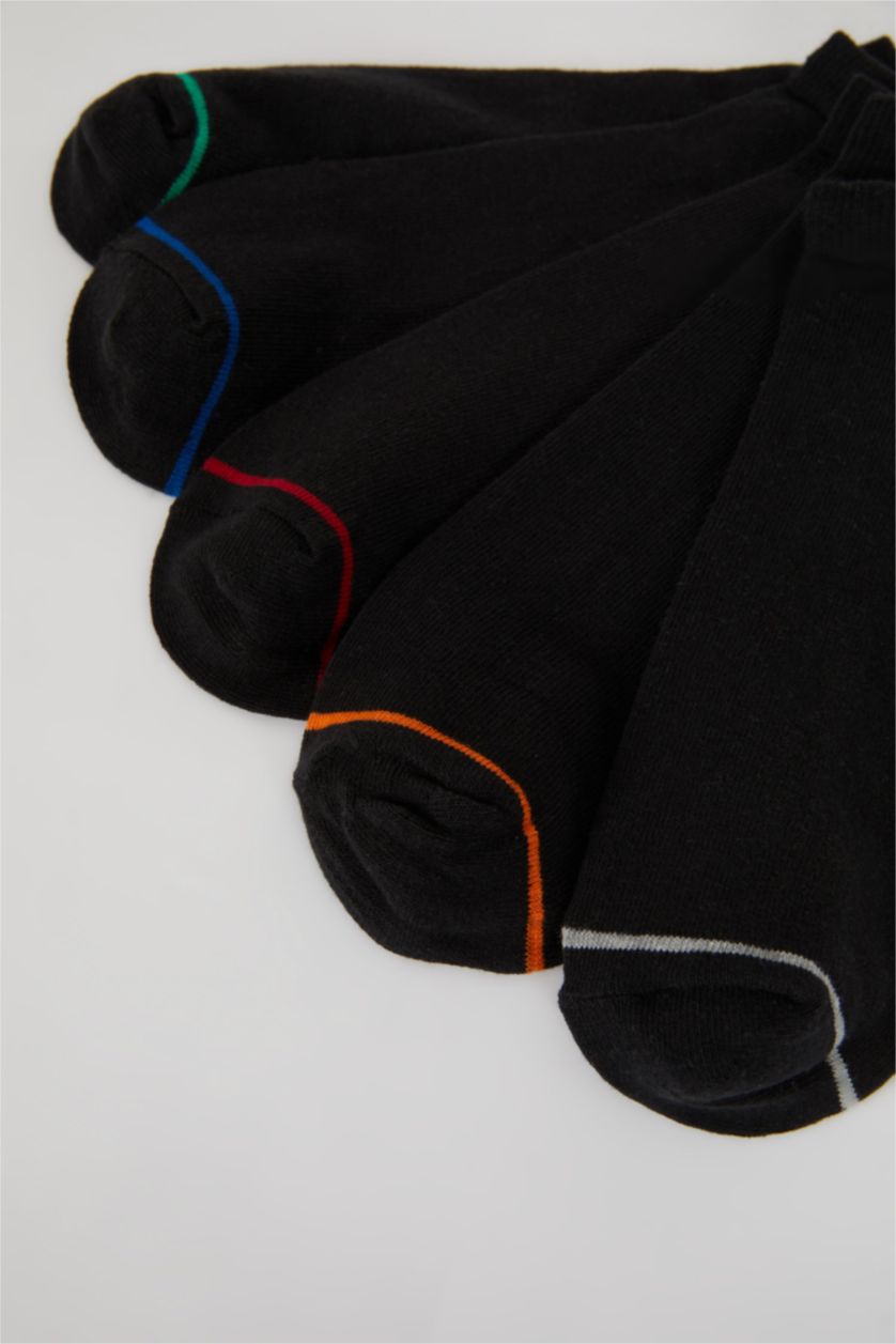 MAN Black 5 Piece Cotton Short Socks
