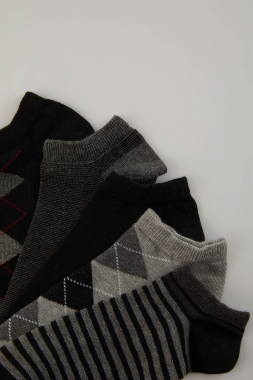 رجال Karma جوارب رجالي قصيرة قطن مخطط - 5 قطع
