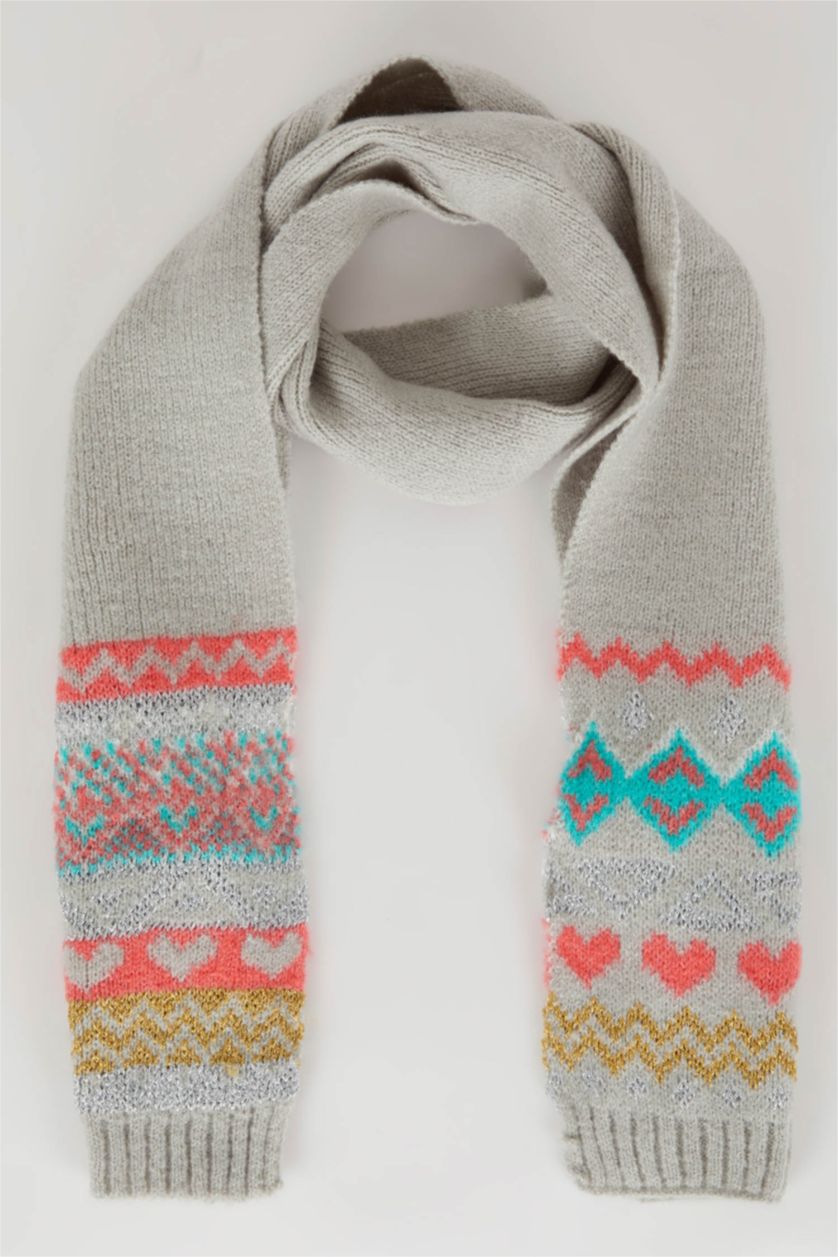 GIRLS & TEENS Light Grey Girl Scarf